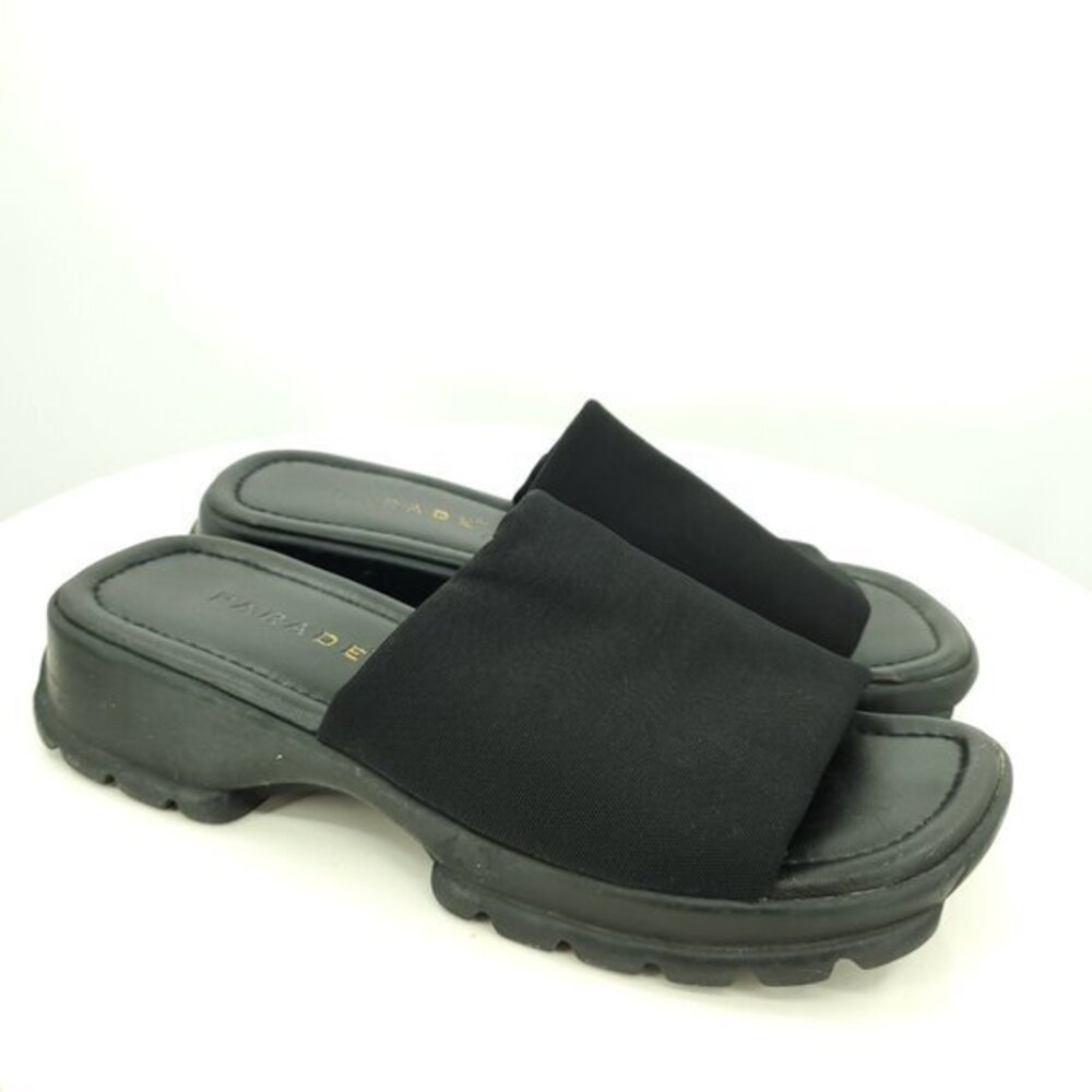 VTG 90s Chunky Lug Sole Slides Parade 8.5-9 Black